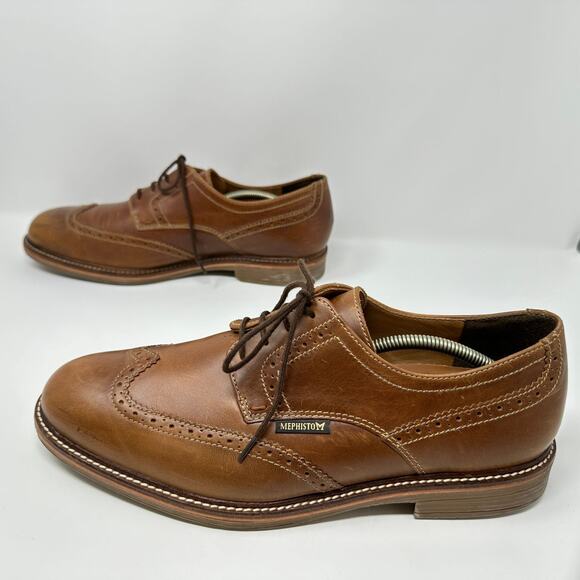 Mephisto Wingtip Dress Shoes Mens 11.5 Brown Leather High Quality LaceUp Comfort main image 5